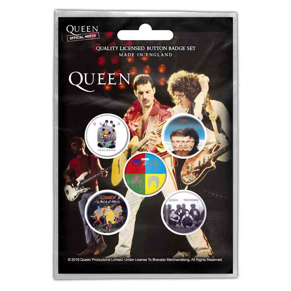 Queen - Later Albums Badge/button - Set of 5 - Multicolours
